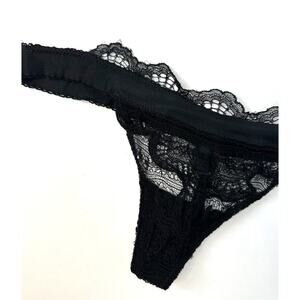 La Perla Black Scallop Lace Thong